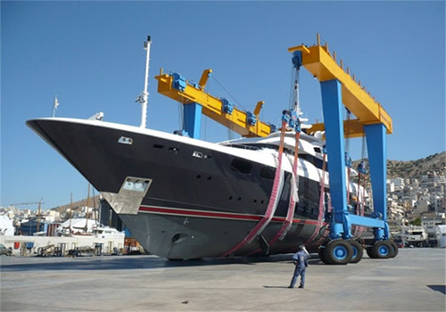 MBH50t-7.8m液壓輪胎式船艇搬運(yùn)機(jī)